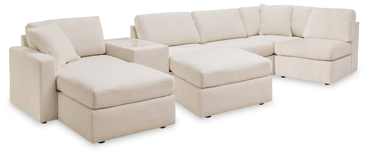 Modmax 6-Piece Sectional with Ottoman in Oyster from Ashley - Luna Furniture