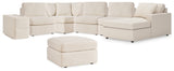 Modmax 6-Piece Sectional with Ottoman in Oyster from Ashley - Luna Furniture
