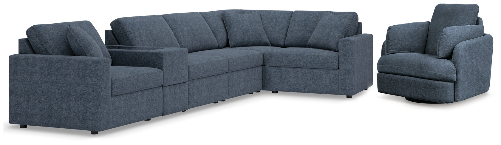 Modmax 6-Piece Sectional with Recliner in Ink from Ashley - Luna Furniture