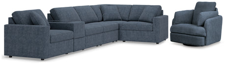 Modmax 6-Piece Sectional with Recliner in Ink from Ashley - Luna Furniture
