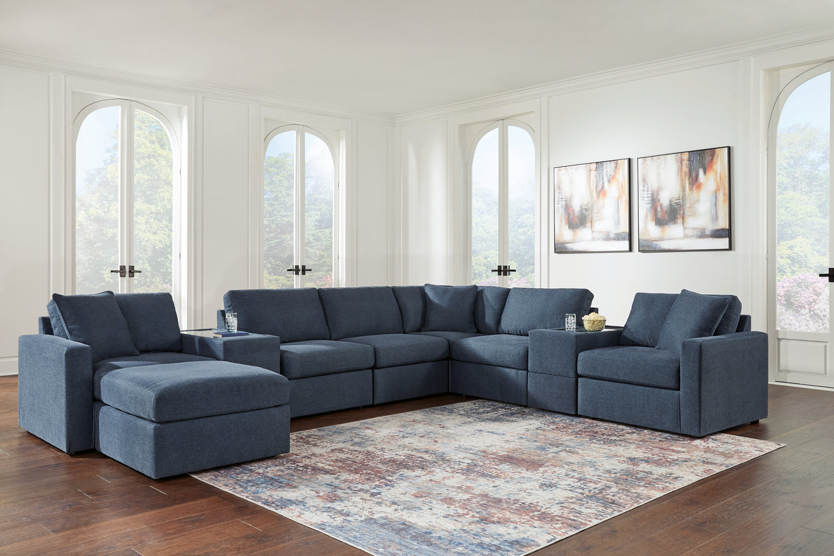 Modmax 8-Piece Sectional with Ottoman in Ink from Ashley - Luna Furniture