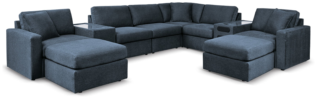 Modmax 8-Piece Sectional with Ottoman in Ink from Ashley - Luna Furniture