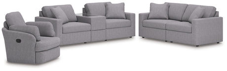 Modmax Granite 3-Piece Sectional Sofa, 2-Piece Sectional Loveseat and Swivel Glider Recliner from Ashley - Luna Furniture
