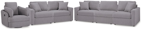 Modmax Granite 3-Piece Sectional Sofa, 2-Piece Sectional Loveseat and Swivel Glider Recliner from Ashley - Luna Furniture