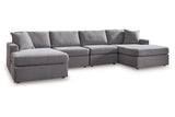 Modmax Granite 4-Piece Sectional with Chaise from Ashley - Luna Furniture