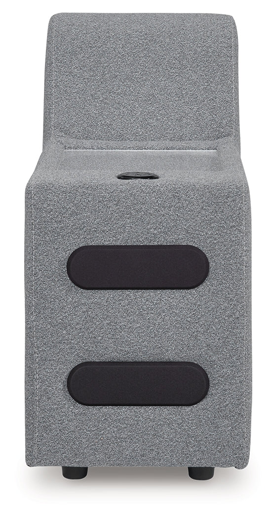 Modmax II Salt and Pepper Console with Audio System from Ashley - Luna Furniture