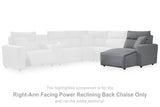Modmax II Salt and Pepper Right-Arm Facing Press Back Power Chaise from Ashley - Luna Furniture