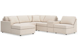 Modmax Oyster 6-Piece Sectional with Chaise from Ashley - Luna Furniture