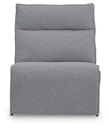 Modmax Salt and Pepper Power Armless Recliner from Ashley - Luna Furniture