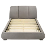 Mokena Taupe 46-inch Upholstered Queen Platform Bed from Coaster - Luna Furniture