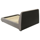 Mokena Taupe 46-inch Upholstered Queen Platform Bed from Coaster - Luna Furniture