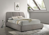 Mokena Taupe Upholstered California King Platform Bed from Coaster - Luna Furniture
