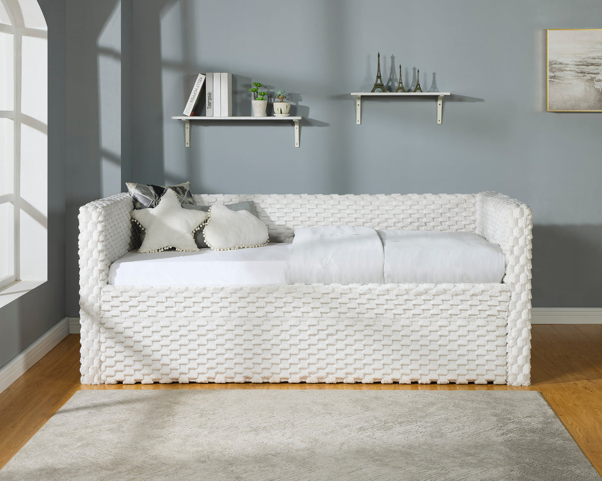 Molly Whote Dove Twin Daybed with Trundle from Crown Mark - Luna Furniture
