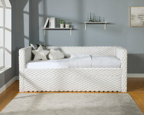Molly Whote Dove Twin Daybed with Trundle from Crown Mark - Luna Furniture