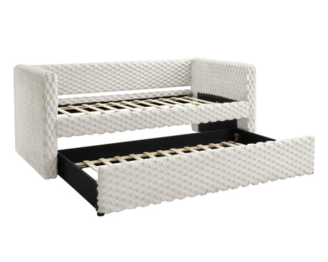 Molly Whote Dove Twin Daybed with Trundle from Crown Mark - Luna Furniture