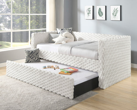 Molly Whote Dove Twin Daybed with Trundle from Crown Mark - Luna Furniture