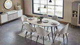 Mona Oak/Cream 7-Piece Dining Room Set from Bellona - Luna Furniture