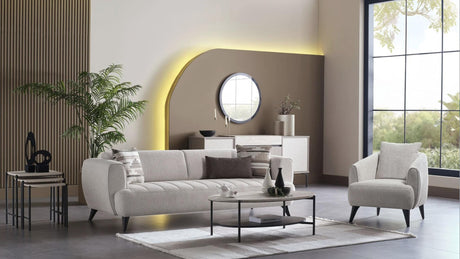 Mona Niva Beige Loveseat from Bellona - Luna Furniture