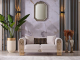 Monaco Cream 3-Piece Living Room Set (Sofa & Loveseat & Chair) from Furnia - Luna Furniture