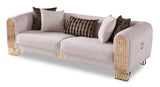 Monaco Cream 3-Piece Living Room Set (Sofa & Loveseat & Chair) from Furnia - Luna Furniture