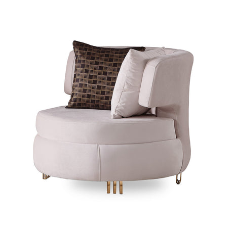 Monaco Cream 3-Piece Living Room Set (Sofa & Loveseat & Chair) from Furnia - Luna Furniture