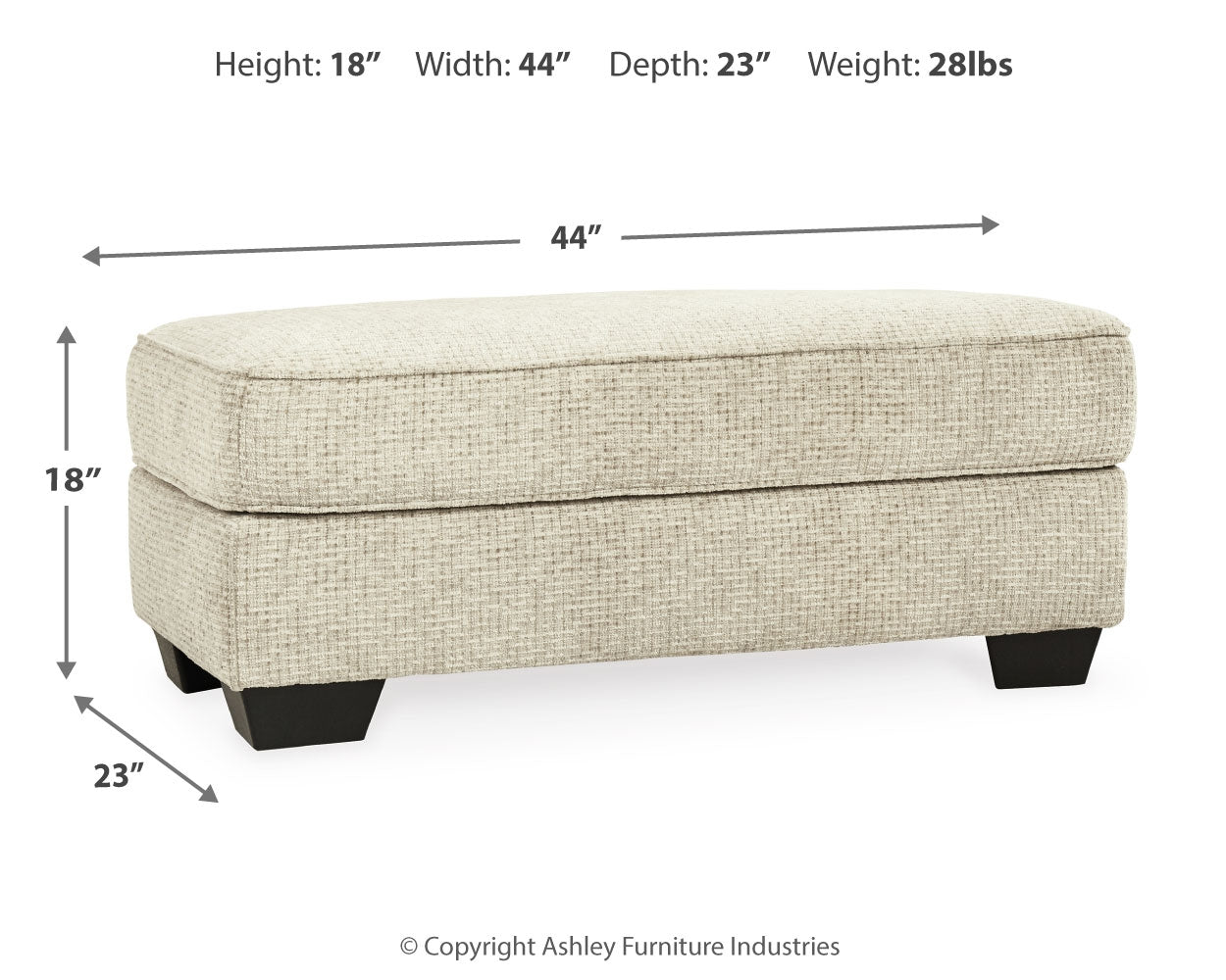 Ashley オットマン Simpli Home Brody Square Distressed Faux Leather Ottoman | Ashley