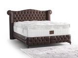 Monalisa King Storage Bed With Headboard in Brown from Furnia - Luna Furniture