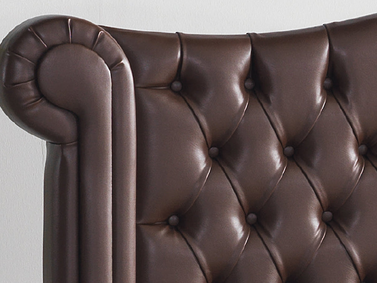 Monalisa Queen Storage Bed With Headboard in Brown from Furnia - Luna Furniture