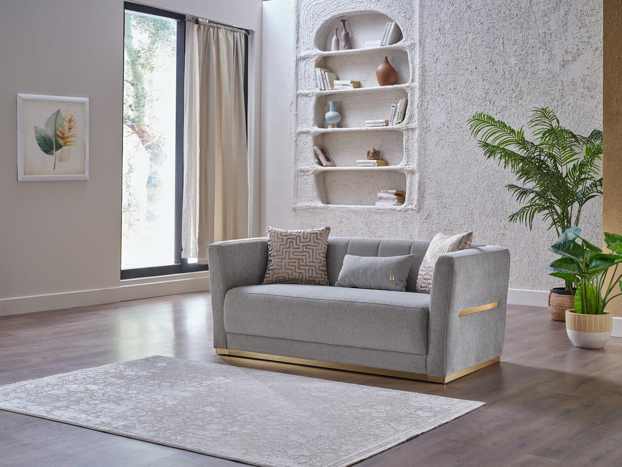 Monroe Merit Gray Loveseat from Bellona - Luna Furniture
