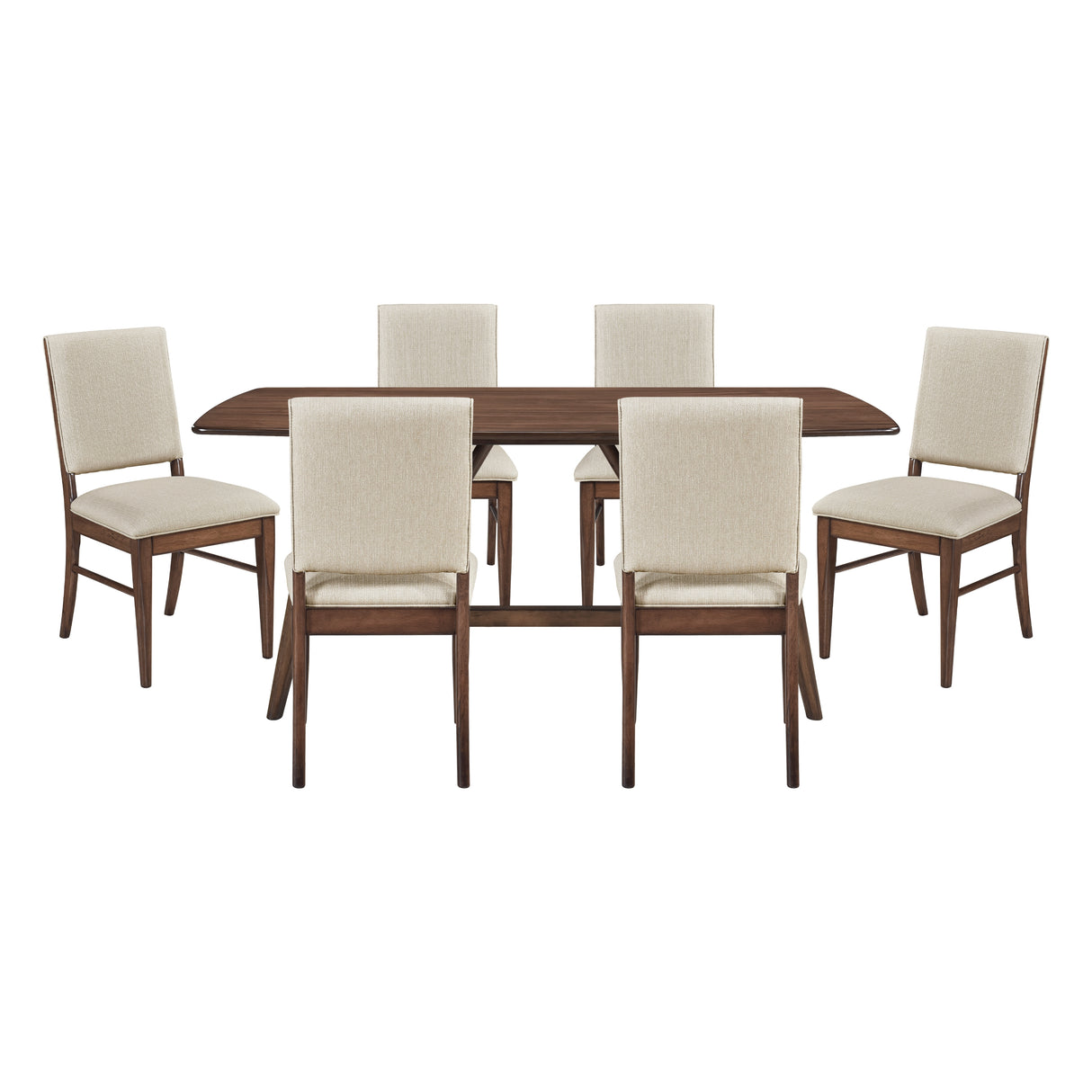 Monroe Walnut 7-Piece 71" Dining Set from Homelegance - Luna Furniture
