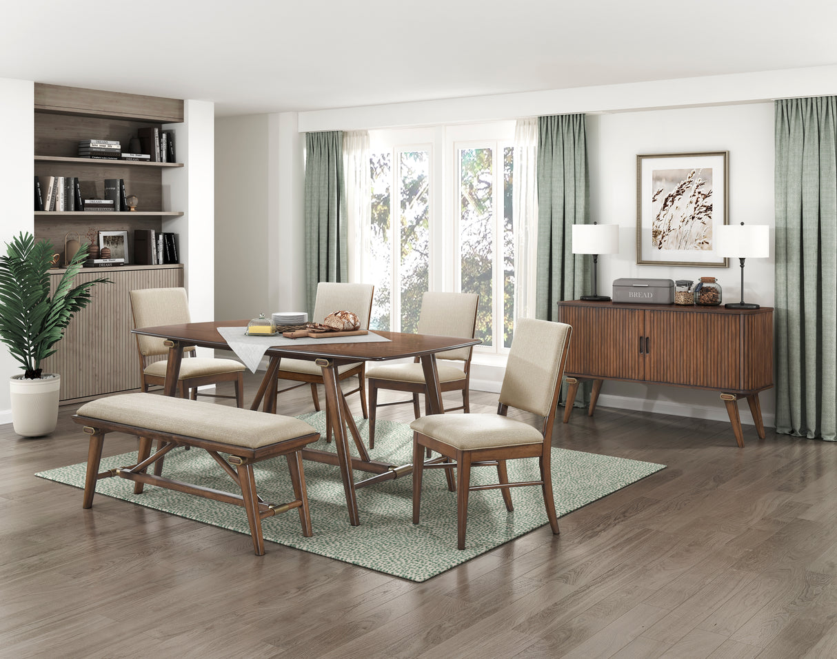 Monroe Walnut Dining Table from Homelegance - Luna Furniture