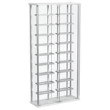 Montara Chrome Tempered Glass Wine Storage Display Curio Cabinet with LED Lighting from Coaster - Luna Furniture