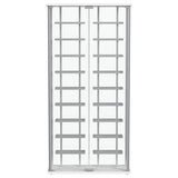 Montara Chrome Tempered Glass Wine Storage Display Curio Cabinet with LED Lighting from Coaster - Luna Furniture