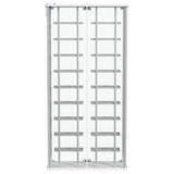 Montara Chrome Tempered Glass Wine Storage Display Curio Cabinet with LED Lighting from Coaster - Luna Furniture