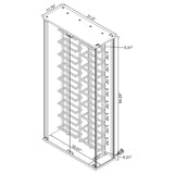 Montara Chrome Tempered Glass Wine Storage Display Curio Cabinet with LED Lighting from Coaster - Luna Furniture