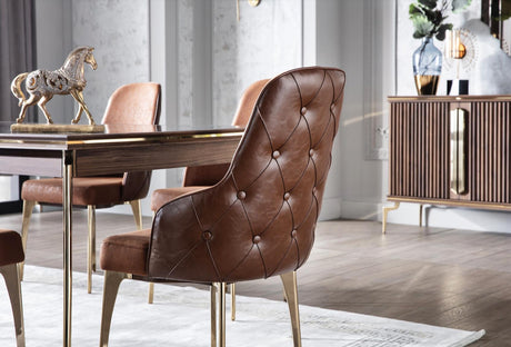 Montego Dark Brick Dining Chair from Bellona - Luna Furniture