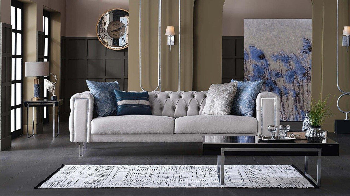 Montego Light Gray Loveseat from Bellona - Luna Furniture