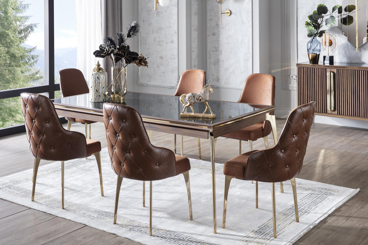 Montego Walnut/Carlino Marble Console/Buffet (Only Buffet) from Bellona - Luna Furniture