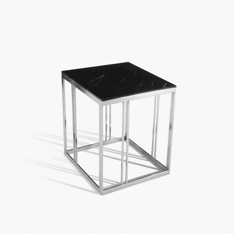 Montego Chrome Leg Side Table from Bellona - Luna Furniture