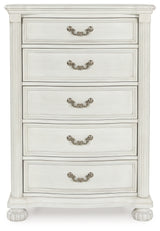 Montelaine Antique White Upholstered Panel Bedroom Set from Ashley - Luna Furniture