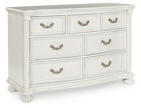Montelaine Antique White Upholstered Panel Bedroom Set from Ashley - Luna Furniture