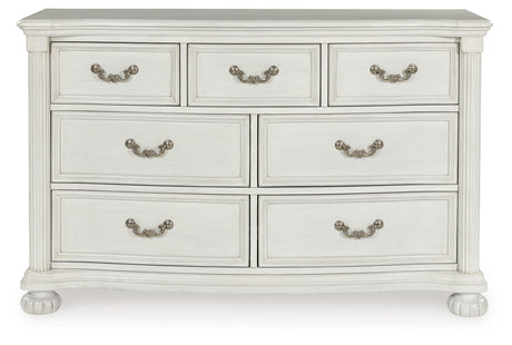 Montelaine Antique White Upholstered Panel Bedroom Set from Ashley - Luna Furniture