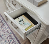 Montelaine Antique White Dresser and Mirror from Ashley - Luna Furniture