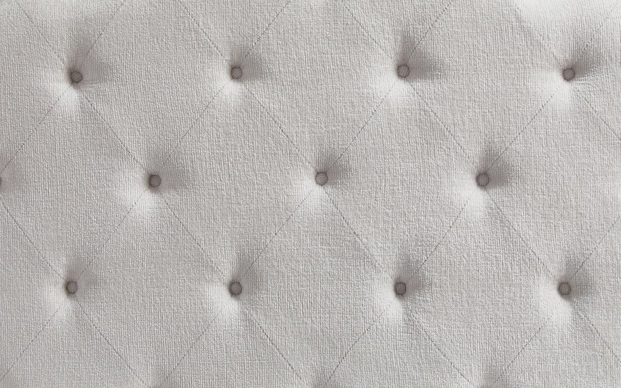 Montelaine Antique White King Upholstered Panel Bed from Ashley - Luna Furniture