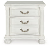 Montelaine Antique White Upholstered Panel Bedroom Set from Ashley - Luna Furniture