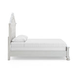 Montelaine Antique White Queen Upholstered Panel Bed from Ashley - Luna Furniture