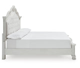 Montelaine Antique White Upholstered Panel Bedroom Set from Ashley - Luna Furniture