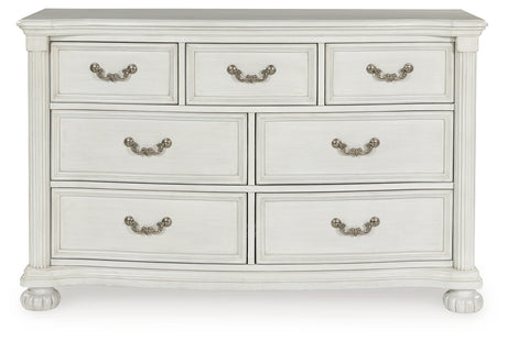 Montelaine Antique White Upholstered Panel Bedroom Set from Ashley - Luna Furniture