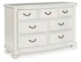 Montelaine Antique White Upholstered Panel Bedroom Set from Ashley - Luna Furniture
