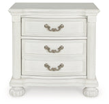 Montelaine Antique White Upholstered Panel Bedroom Set from Ashley - Luna Furniture
